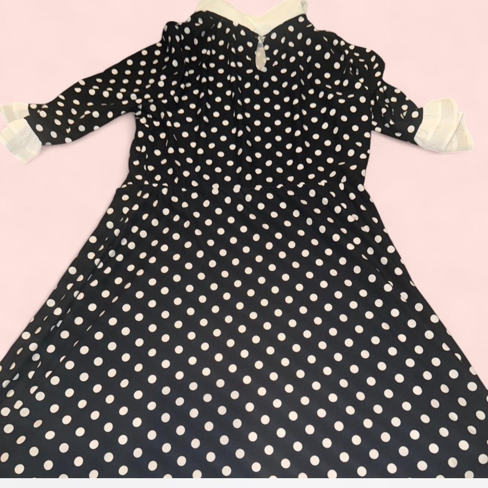 Monteau Black and White Polka Dot Dress vintage
